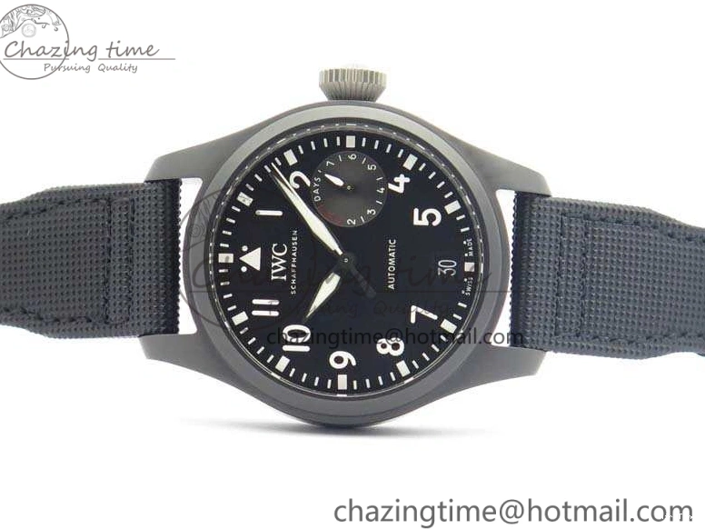 MIROTIME 0815 Big Pilot Real PR IW502001 Real Ceramic ZF 1:1 Best Edition On Black Calfskin Strap A51111 V Seasonal 7227